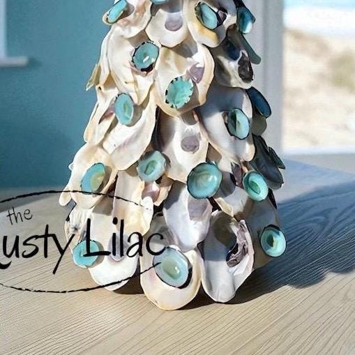 Large Oyster Shell Tree with Blue Limpets