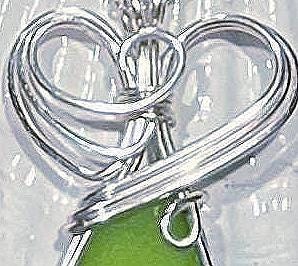 Angel Sea Glass Necklace, Gifts for Her, Beachy Jewelry, Outer Banks, Genuine Sea Glass, Wire Wrapped, Sea Glass Necklace, Aqua Sea Glass