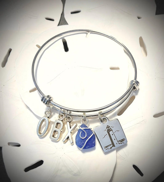 Sea Glass Charm Bracelet