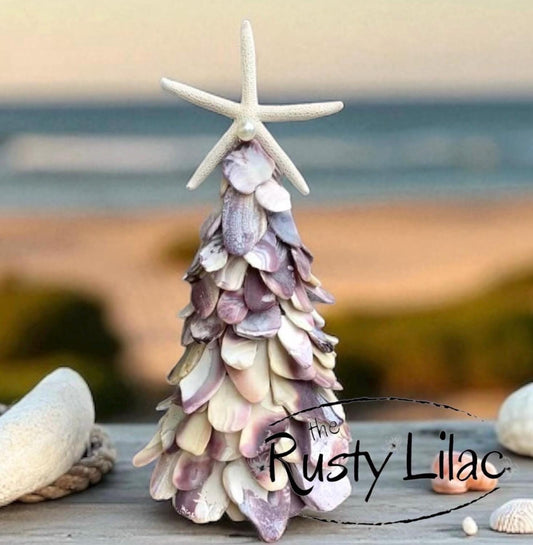 Wampum Shell Christmas Tree: Handcrafted Coastal Decor