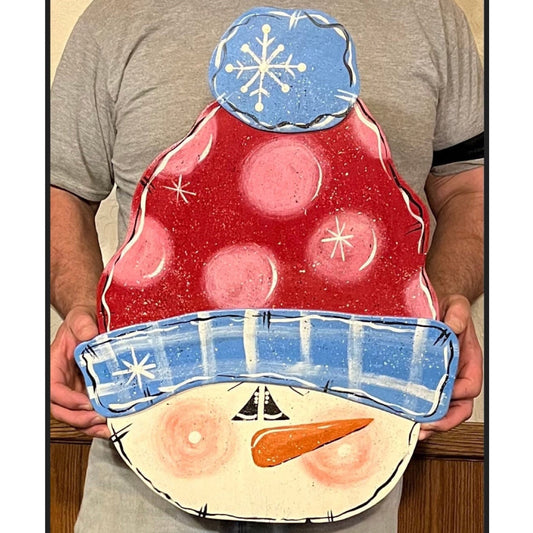 Personalized Snowman Door Hanger: Winter Christmas Decor