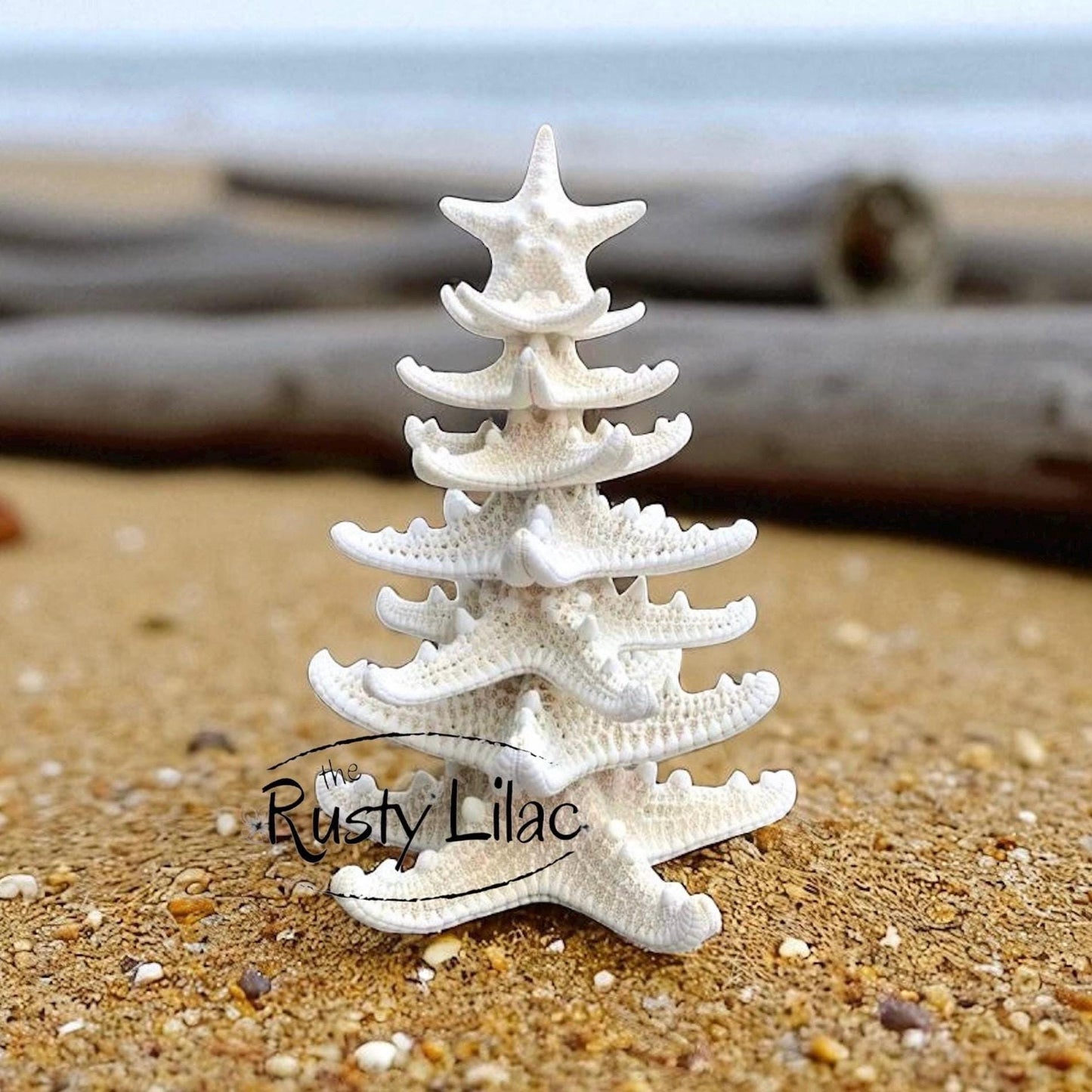 Starfish Tree 7”: Coastal Nautical Decor, OBX Family Gift