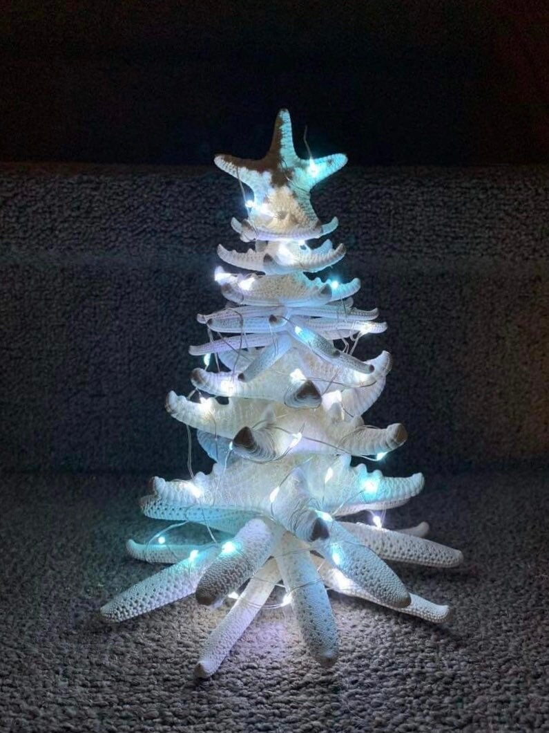 Starfish Tree 7”: Coastal Nautical Decor, OBX Family Gift