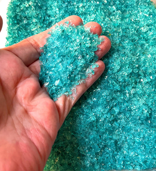 Teal Crushed Glass