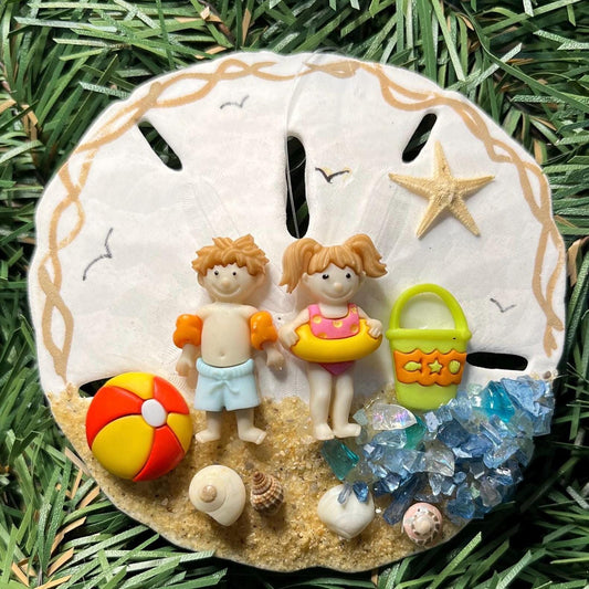 Couples Sand Dollar Ornament or Table Sitter