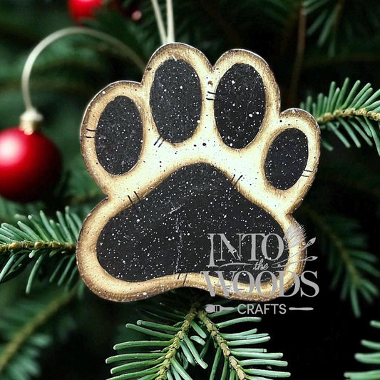 Handmade Paw Print Ornament: Personalized Pet Christmas Decor