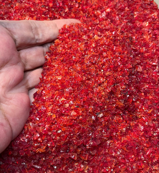 Cherry Red Crushed Glass