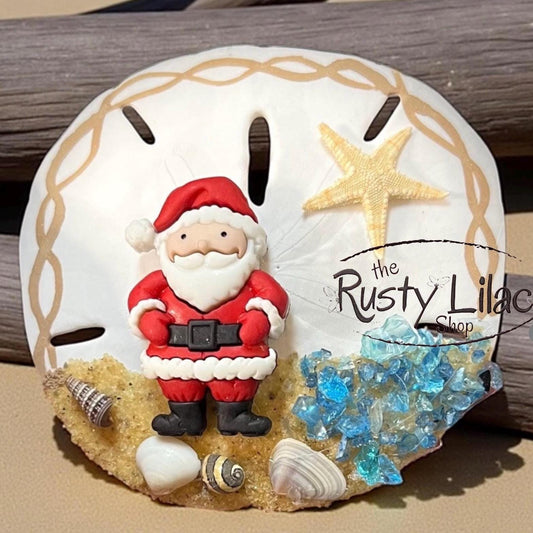 Santa Sand Dollar Ornament or Table Sitter