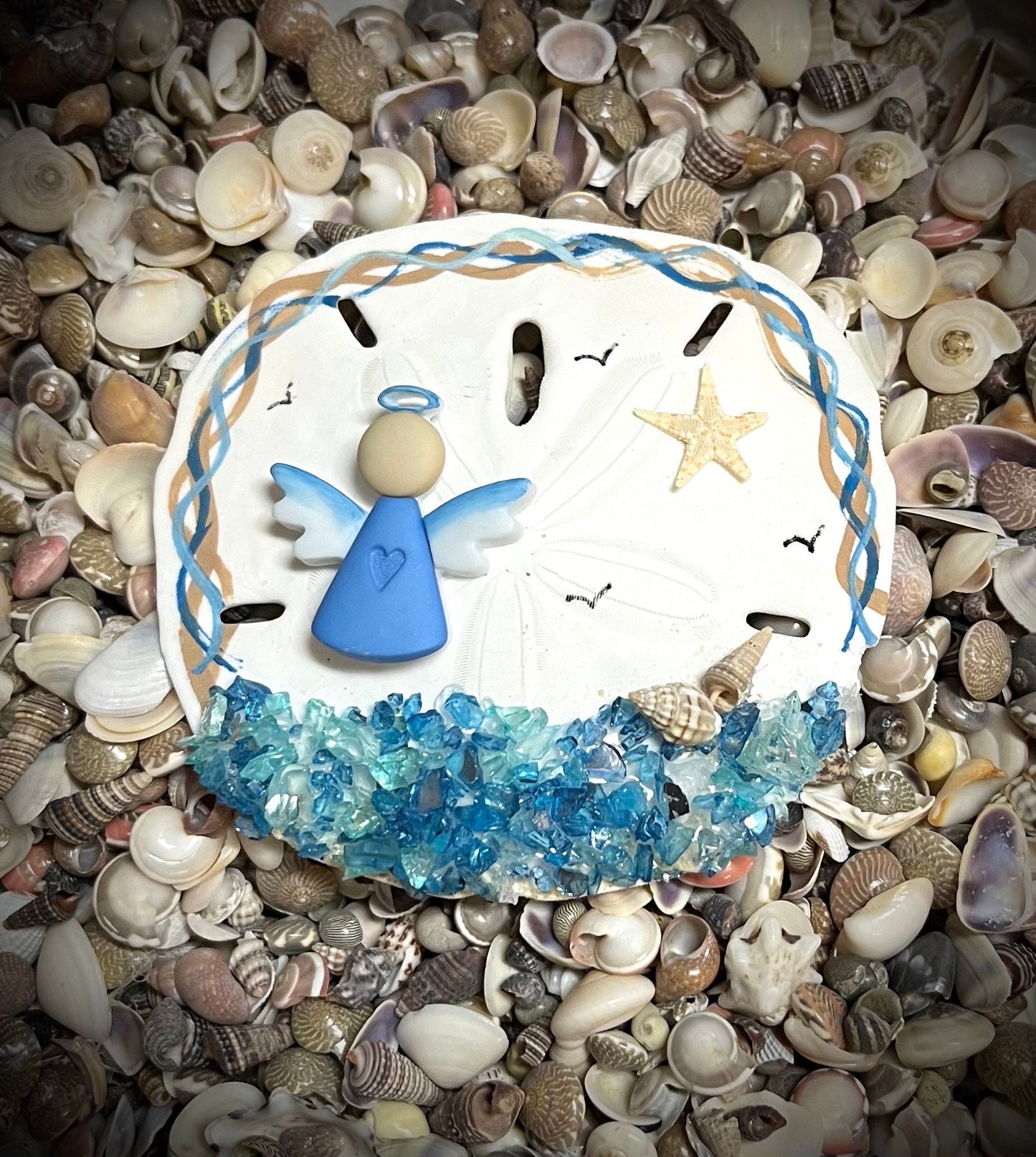 Angel Sand Dollar Ornament or Table Sitter