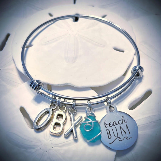 Sea Glass Charm Bracelet