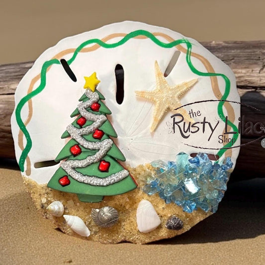 Personalized Sand Dollar Christmas Ornament: Beach Nautical Decor